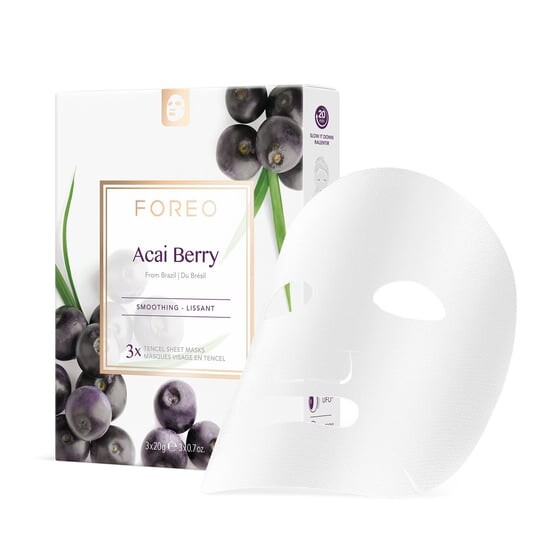 

Укрепляющая маска для лица с ягодами асаи, 3 шт. Foreo Acai Berry