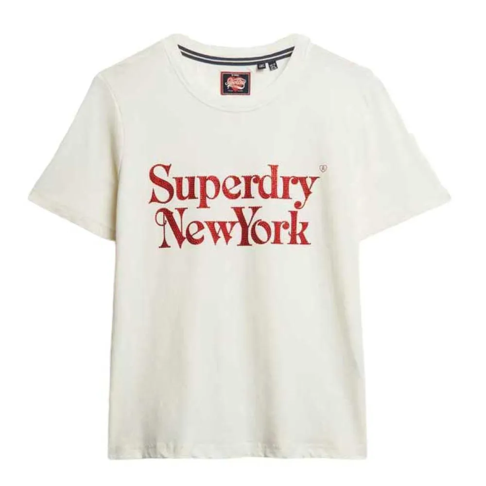 

Футболка с коротким рукавом Superdry Brand Mark Relaxed Fit, белый