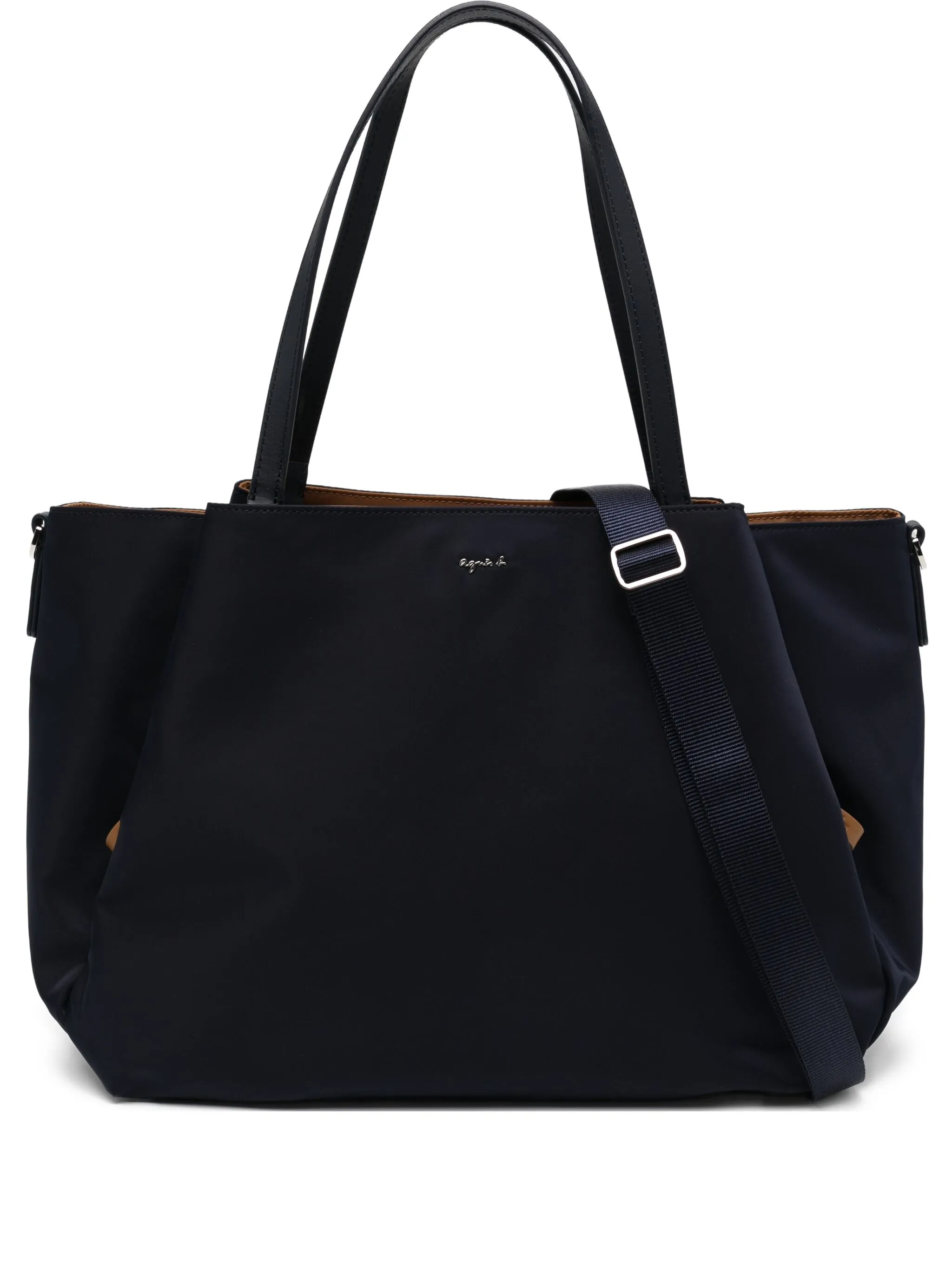 

Сумка-тоут с ручкой и ремнем Agnès B., синий