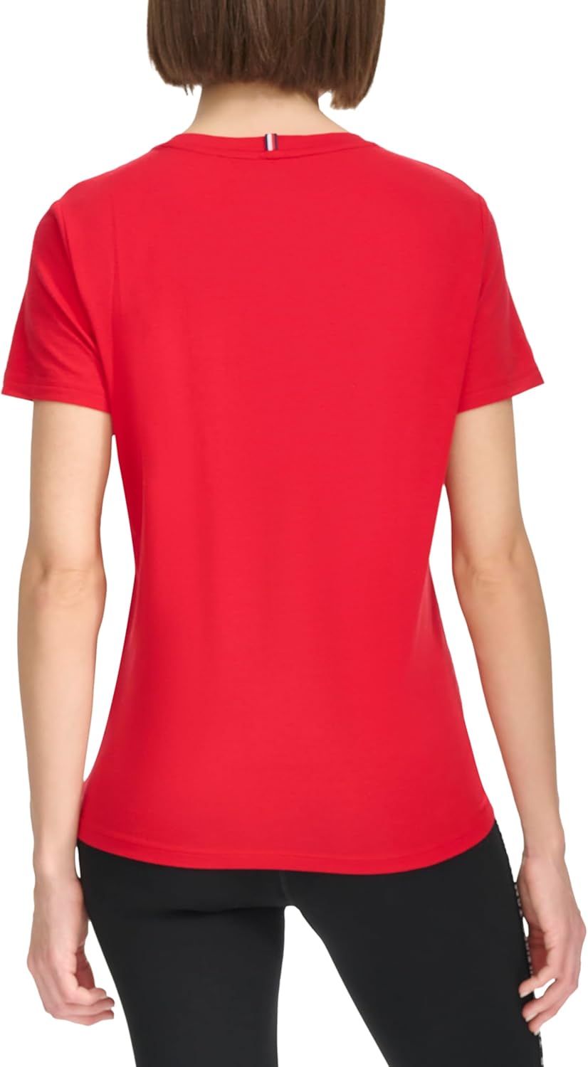 Женская футболка с графическим логотипом Tommy Hilfiger, Rich Red — фото 4