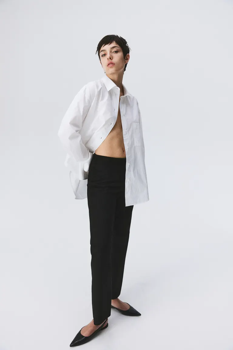 

Мягкие леггинсы со швами на коленях H&M, черный