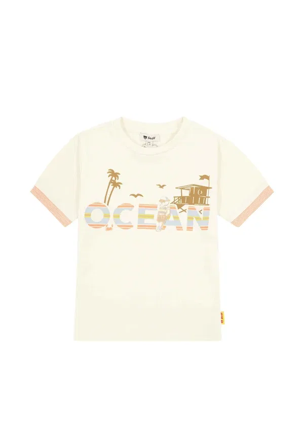 Футболка с коротким рукавом Steiff offshore adventures print, цвет яичный ликер