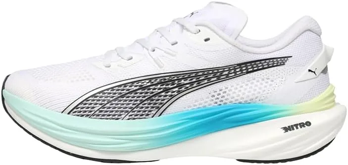 Кроссовки Puma Herren Deviate Nitro 3 White-Mint Melt Schuhe, белый/зеленый — фото 2