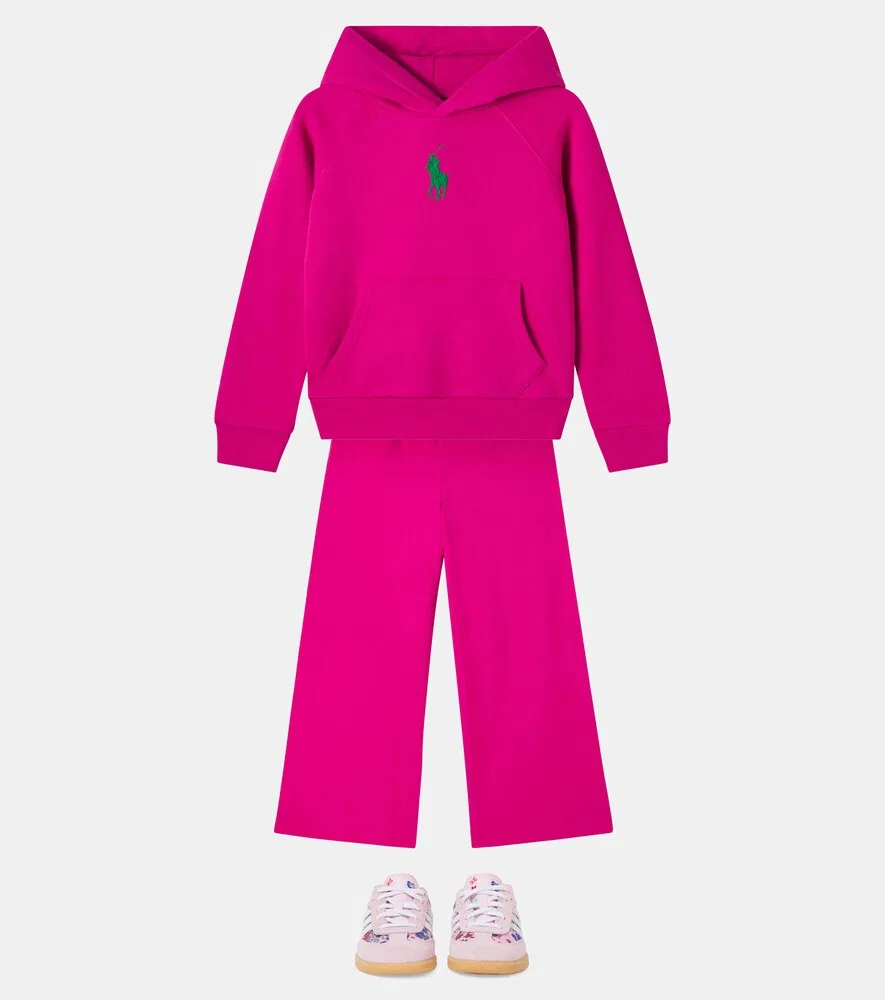 Кроссовки Samba с цветочным принтом и замшевой отделкой Adidas Originals Kids, розовый — фото 2
