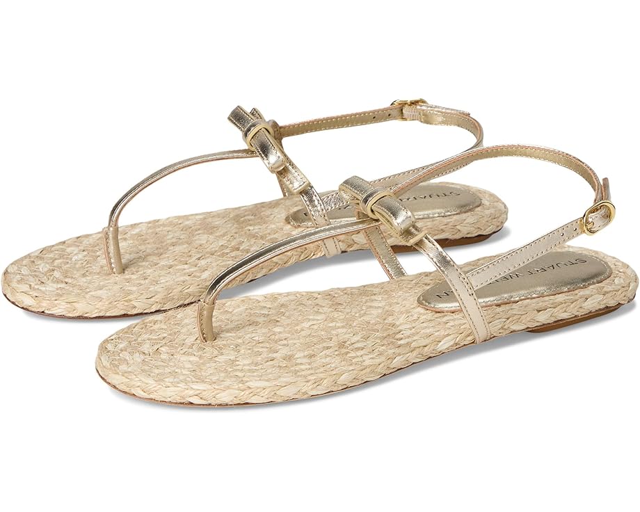 Сандалии Stuart Weitzman Felicity Espadrille Sandal, цвет Light Gold/Natural
