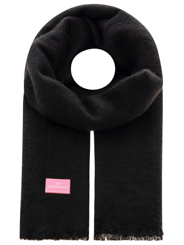 

Zwillingsherz Пушистый шарф черного цвета - (Д)180 x (Ш)60 см