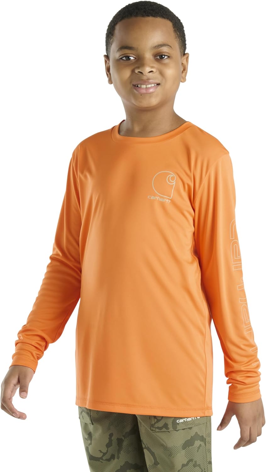 Детская футболка Carhartt Unisex Force Sun Defender с длинным рукавом, Orange — фото 3