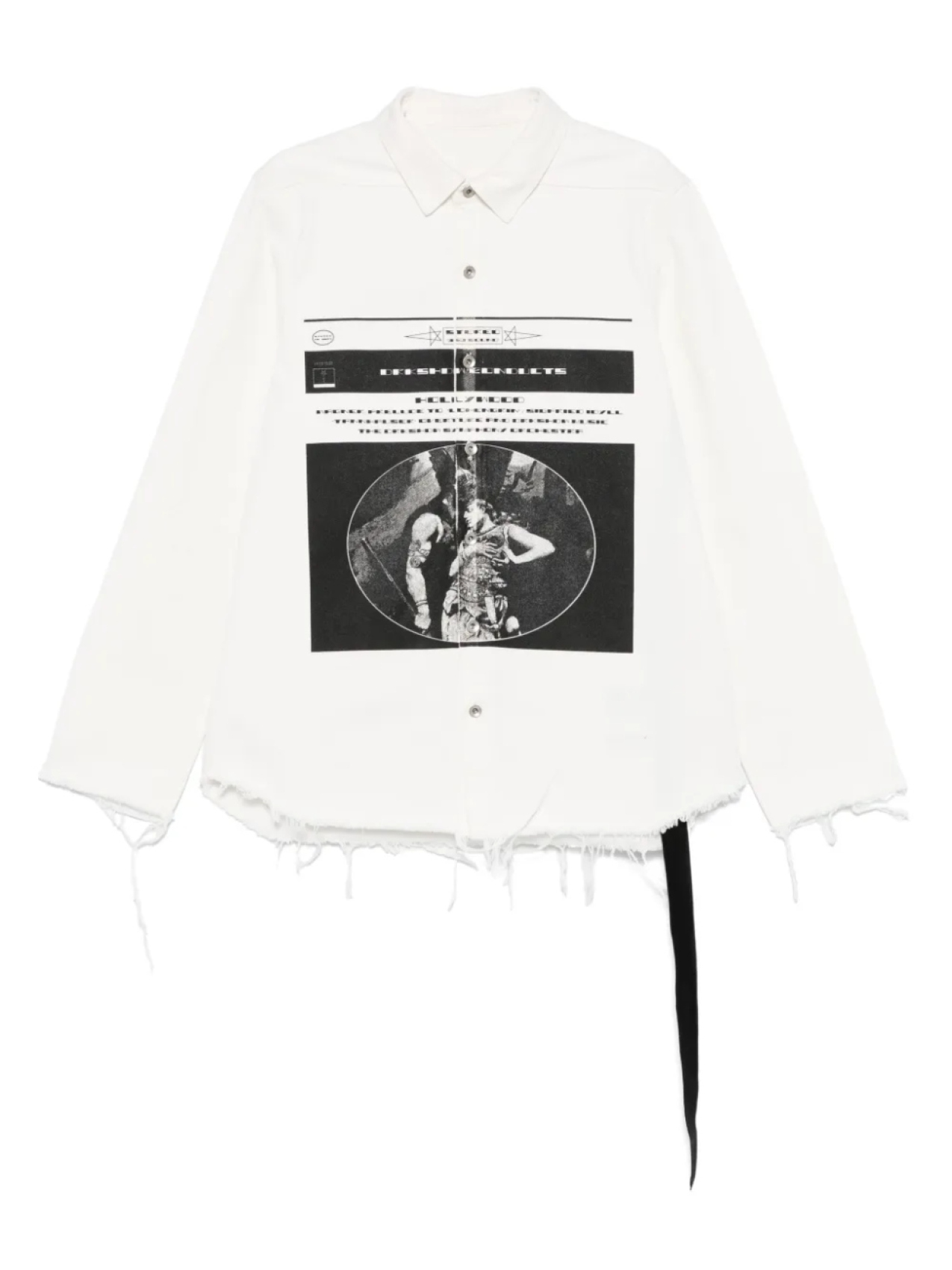 

Рубашка с логотипом Rick Owens DRKSHDW, белый