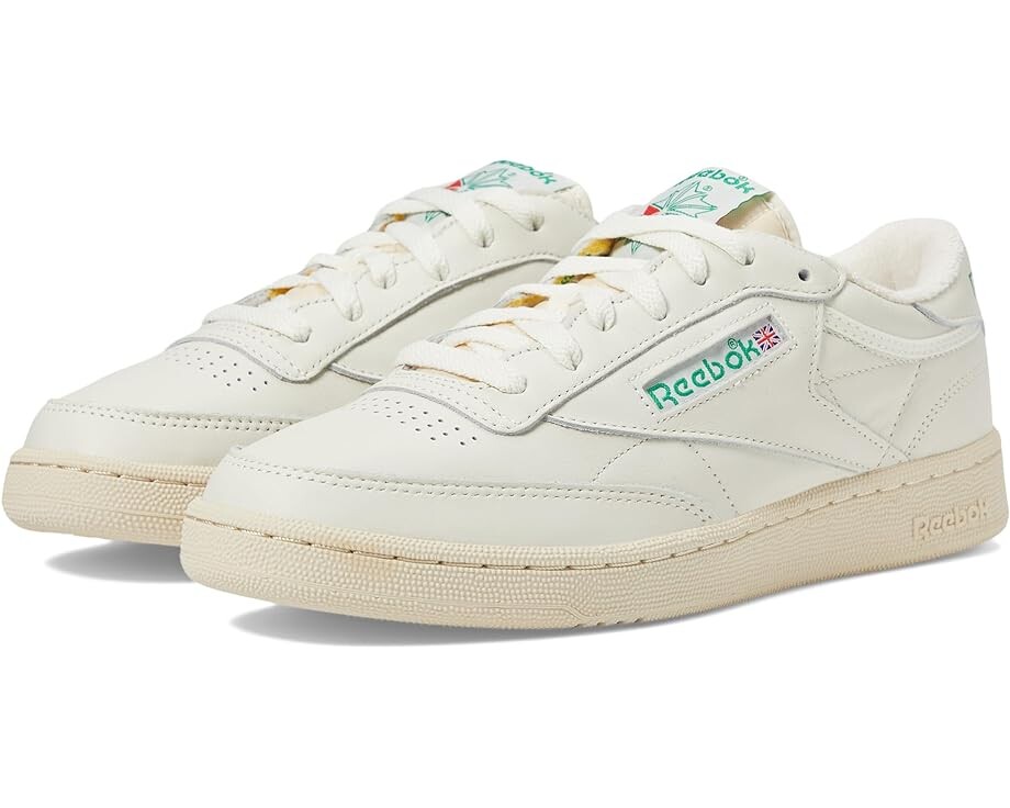 

Кроссовки Reebok Lifestyle Club C 85, цвет Chalk/Paper White/Glen Green