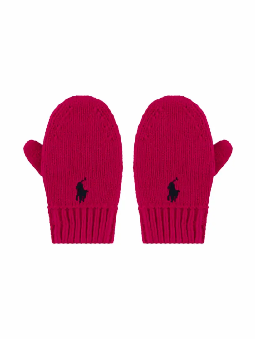 

Варежки с логотипом Ralph Lauren, розовый
