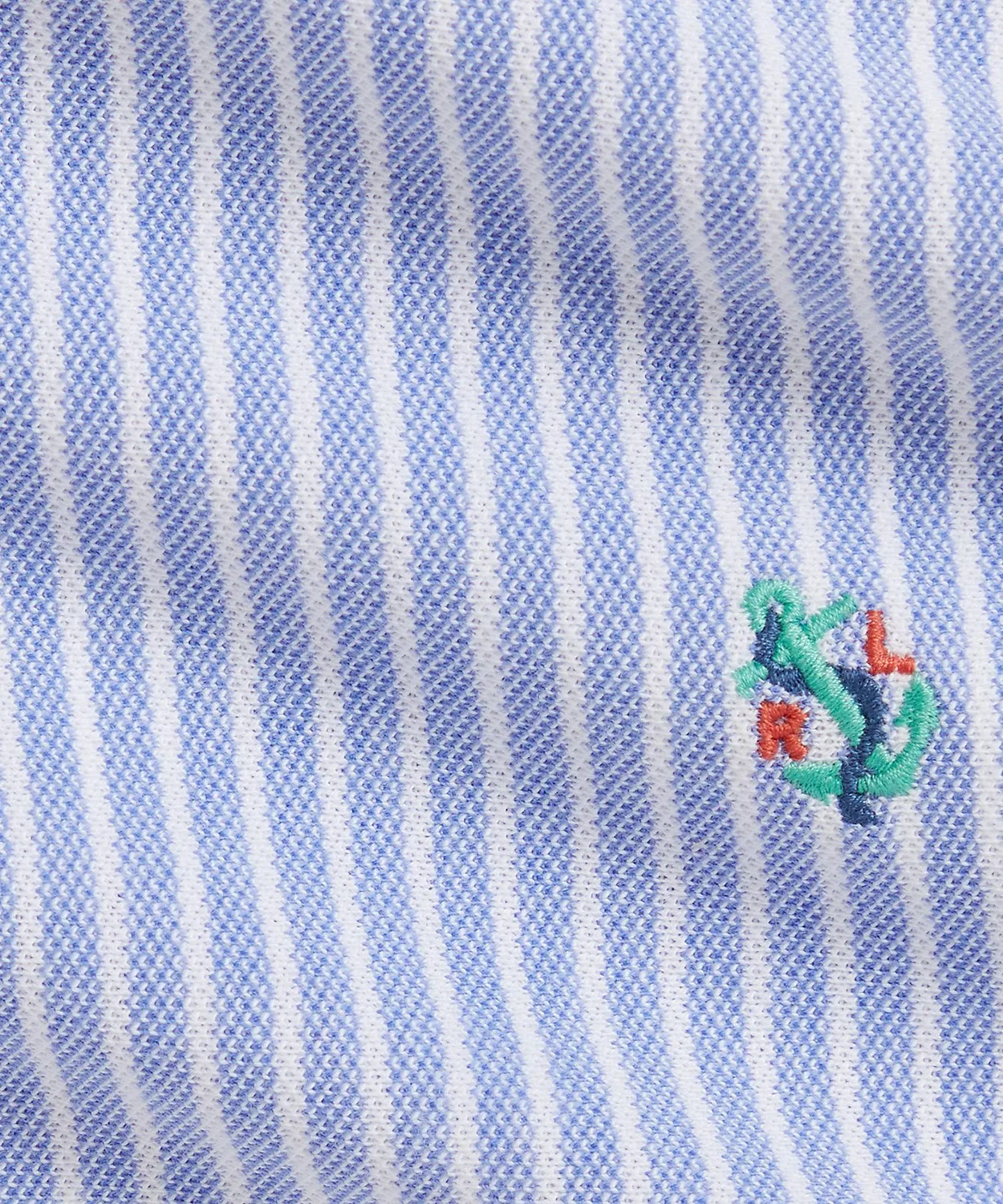 Комбинезон Ralph Lauren хлопковый оксфорд с принтом, синий — фото 3