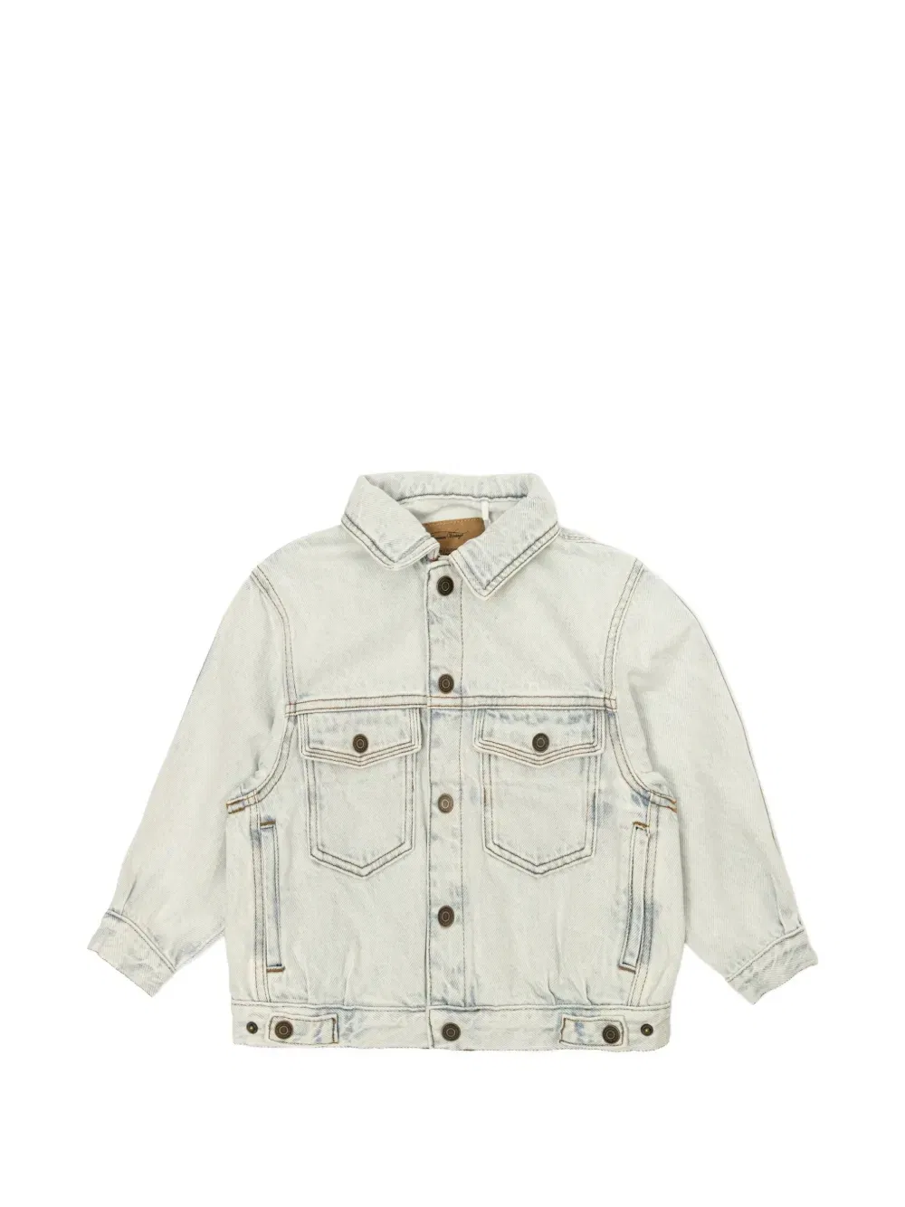 Джинсовая куртка с накладными карманами American Vintage Kids, серый