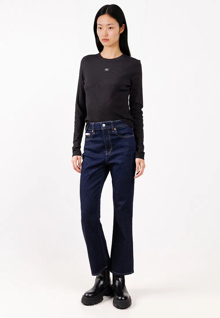 Футболка, классическая, Calvin Klein Jeans, черный — фото 4