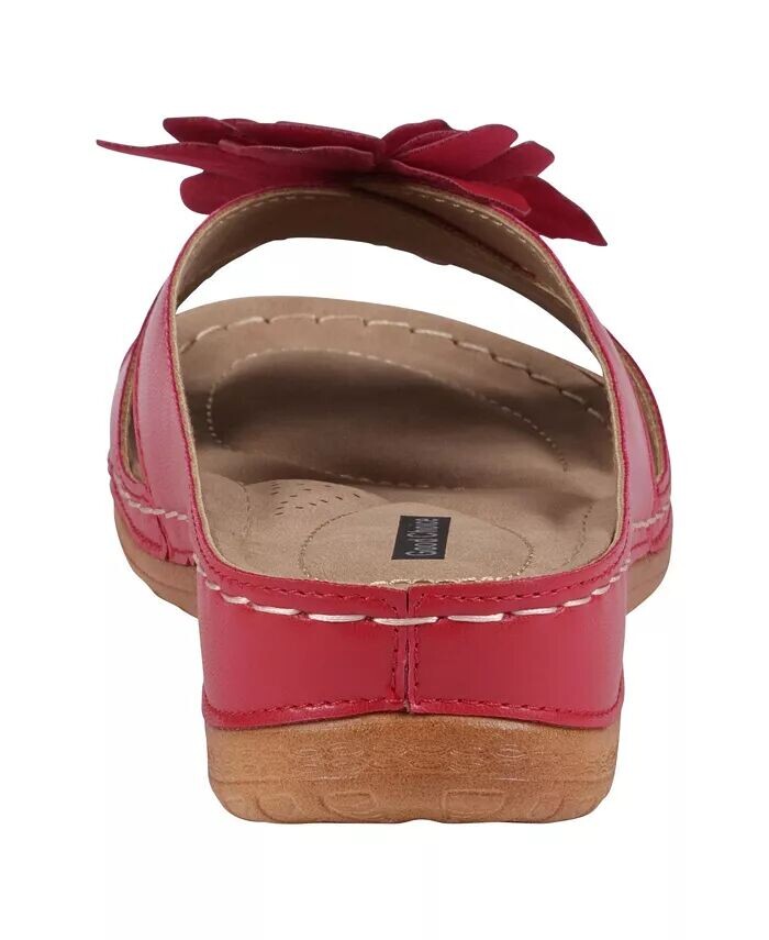 Женские комфортные сандалии Joy Flower Rosette GC Shoes, оранжевый — фото 3