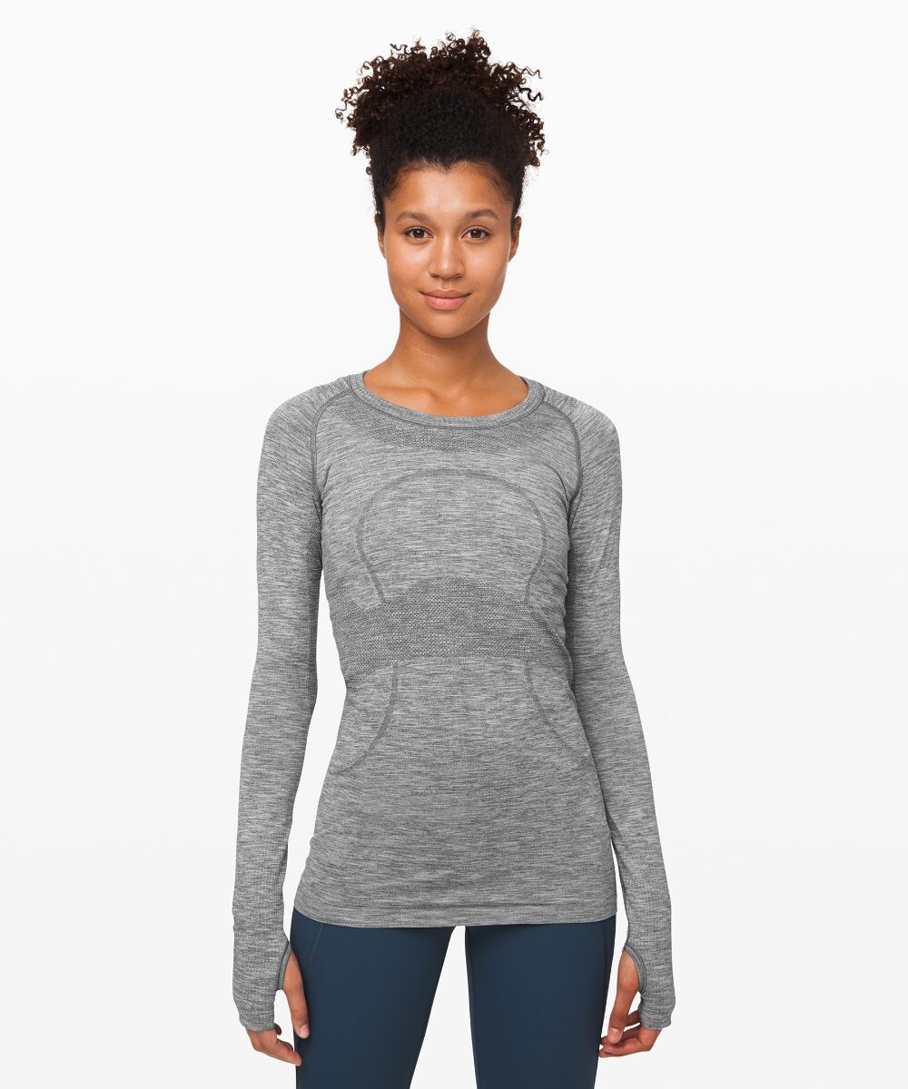 

Рубашка Swiftly Tech с длинными рукавами 2.0 Lululemon, серый