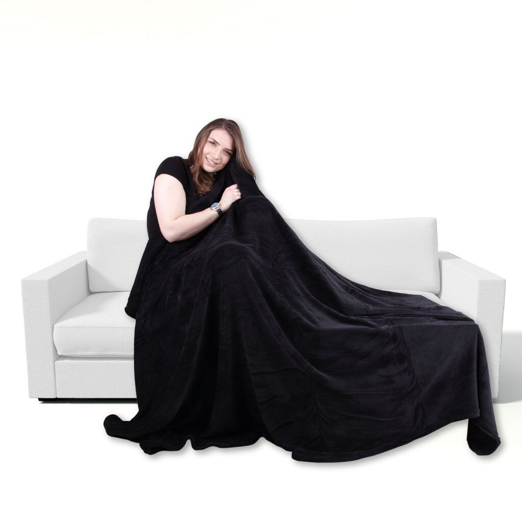 

Мягкий плед из микрофибры, цвет: черный, размеры: 210х280 см. Bestgoodies
