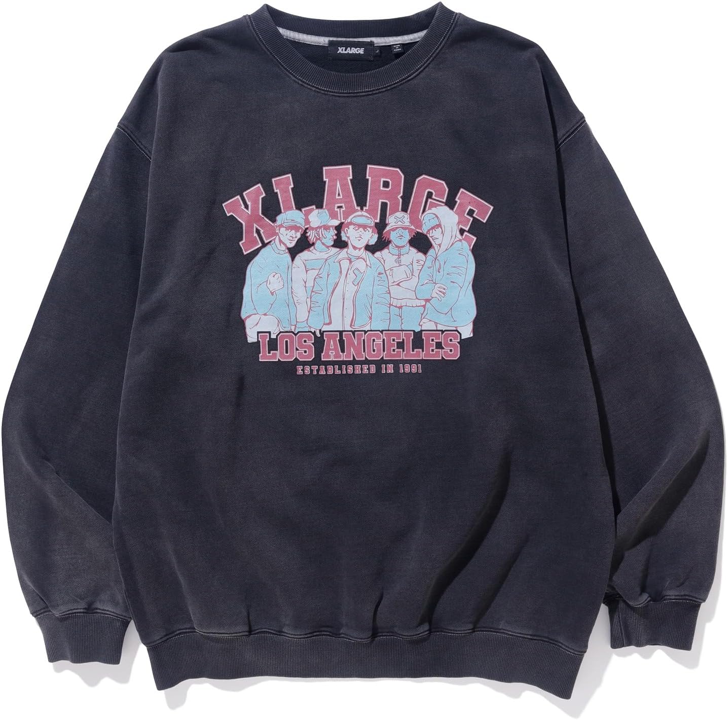 

Толстовка размера XLARGE, основана в 1991 году, с отбеленным круглым вырезом, мужская, черный