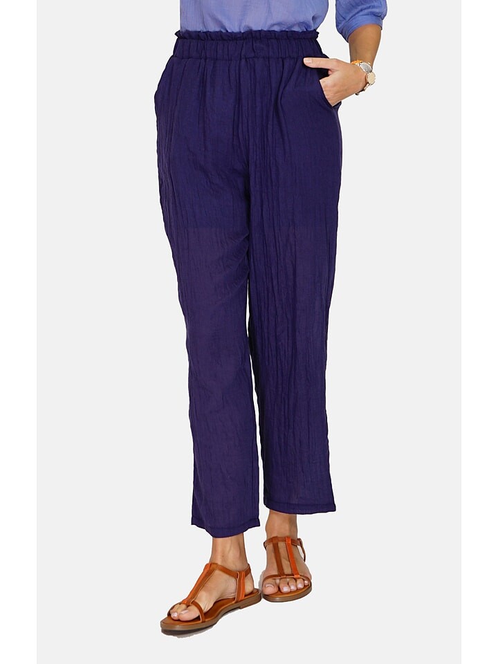 

Тканевые брюки Le Jardin du Lin Leinen-Hose, темно-синий