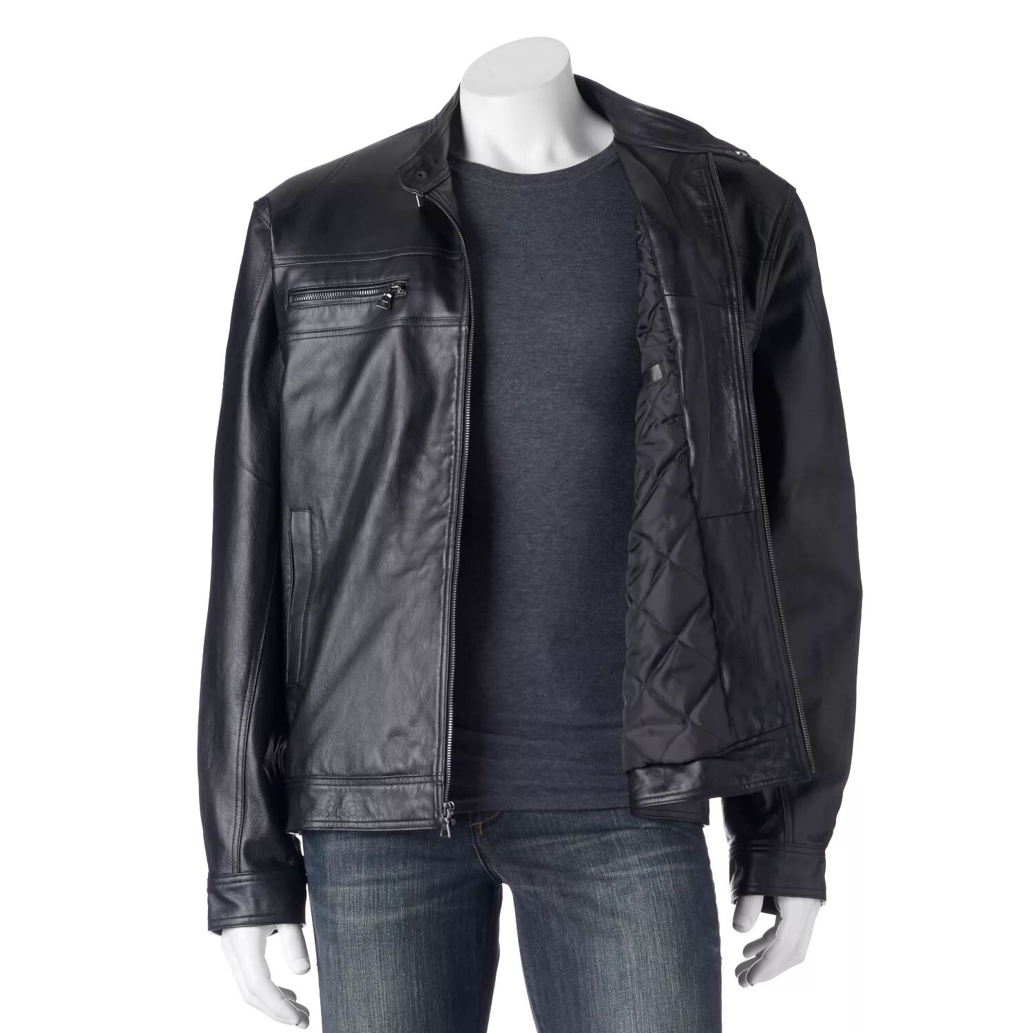 

Мужская винтажная кожаная мотокуртка Vintage Leather, коричневый