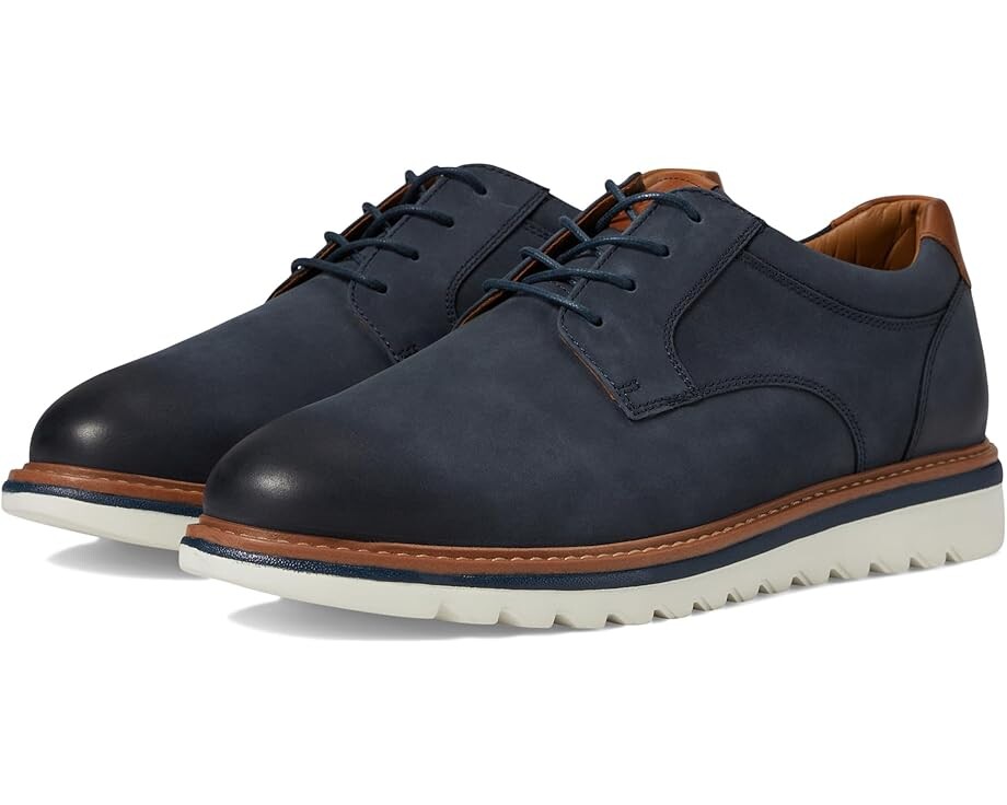 

Оксфорды Johnston & Murphy Braydon Plain Toe, цвет Navy Oiled Nubuck
