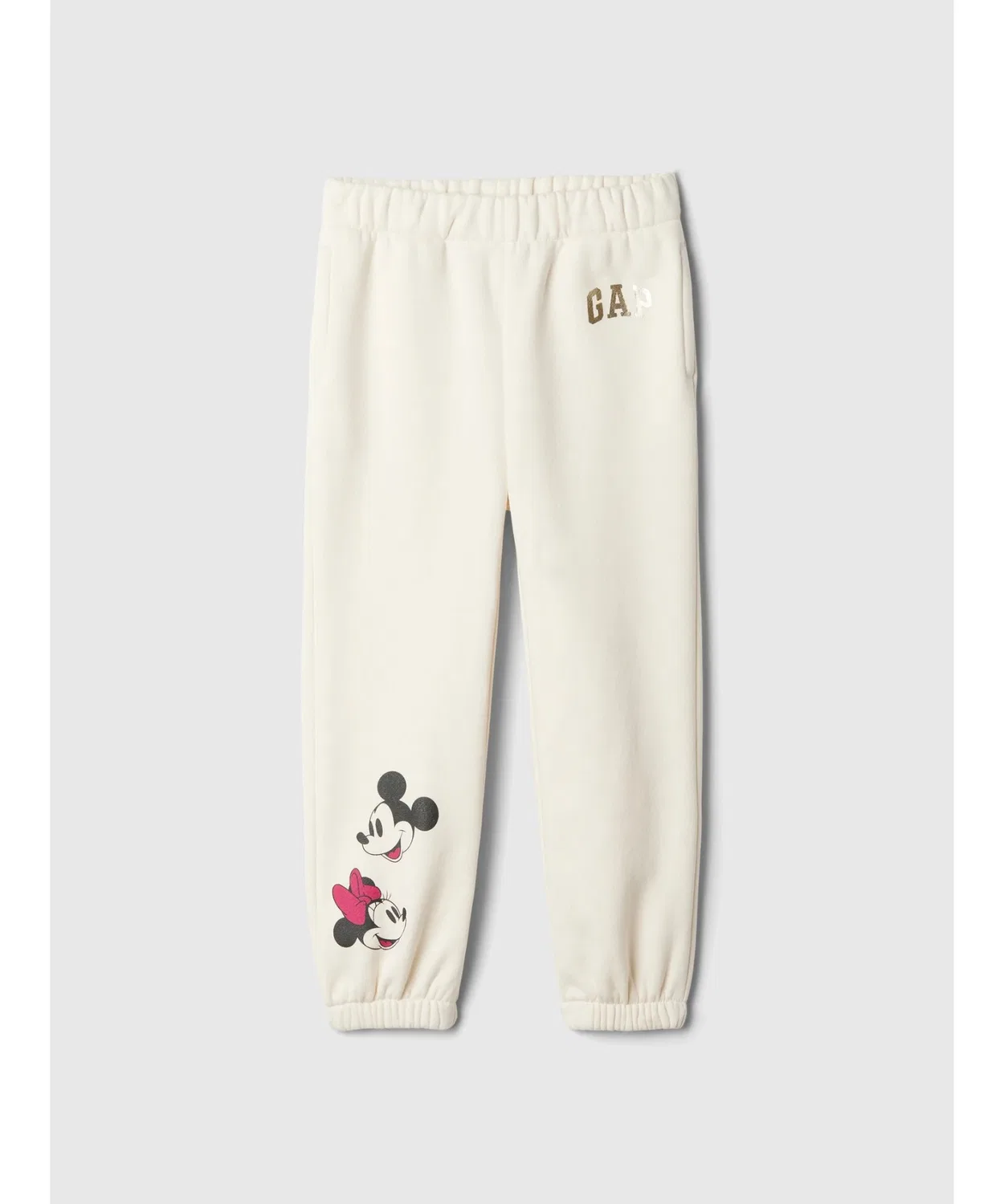 Джоггеры Disney x Gap с логотипом, хлопок, полиэстер, айвори