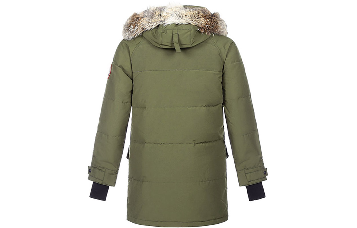 Зимняя пуховая куртка мужская армейского зеленого Canada Goose — фото 3