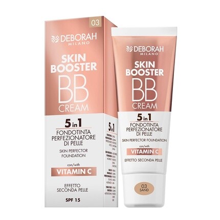 

Milano BB Cream Skin Booster No. 03 Sand SPF 15 с тонирующим кремом для лица с витамином C 30 мл Deborah