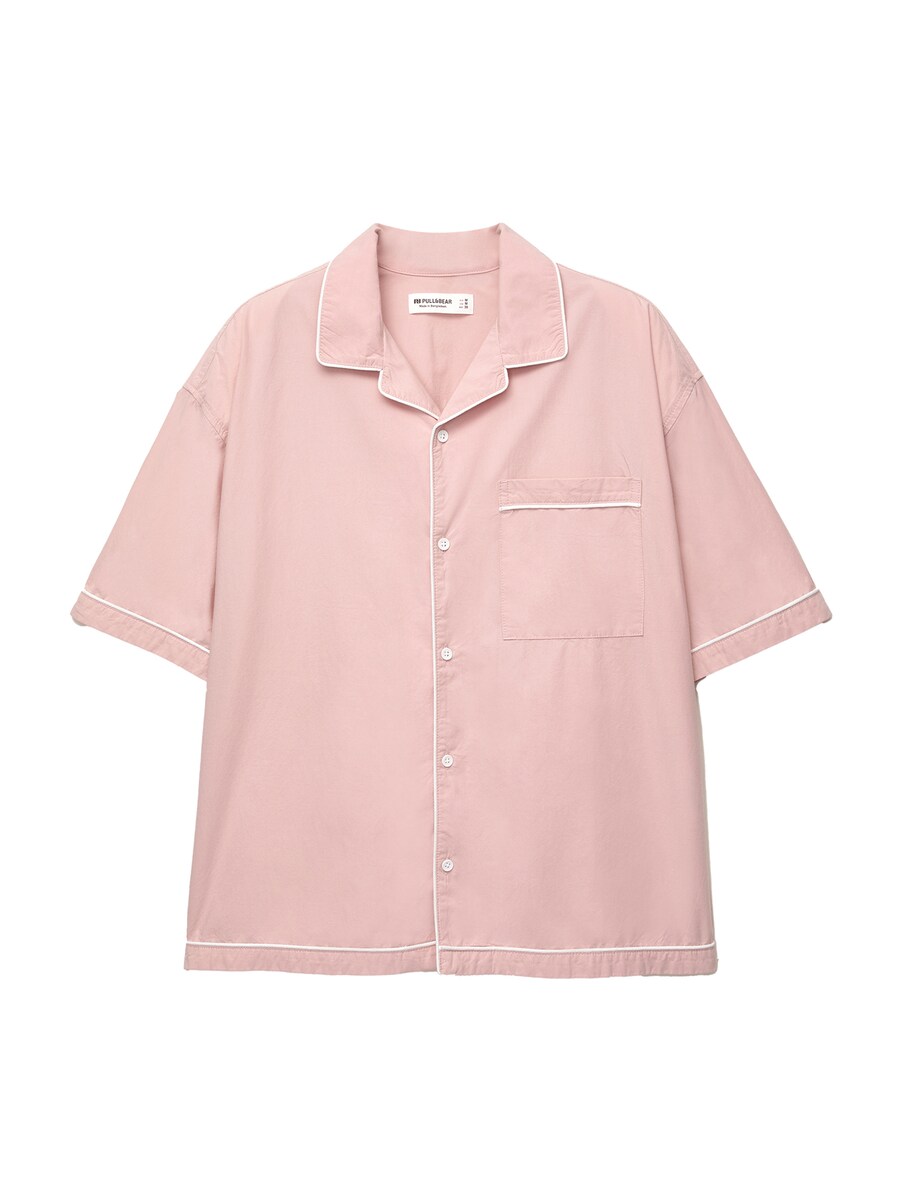 

Рубашка на пуговицах Comfort fit Pull&Bear, розовый