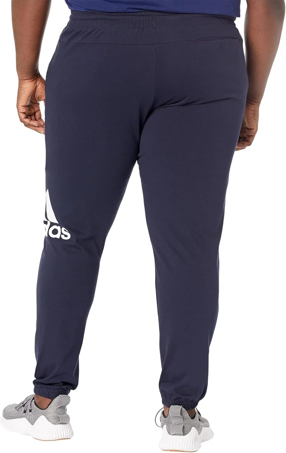 Мужские спортивные брюки Adidas Essentials с зауженными штанинами и логотипом, Ink — фото 2