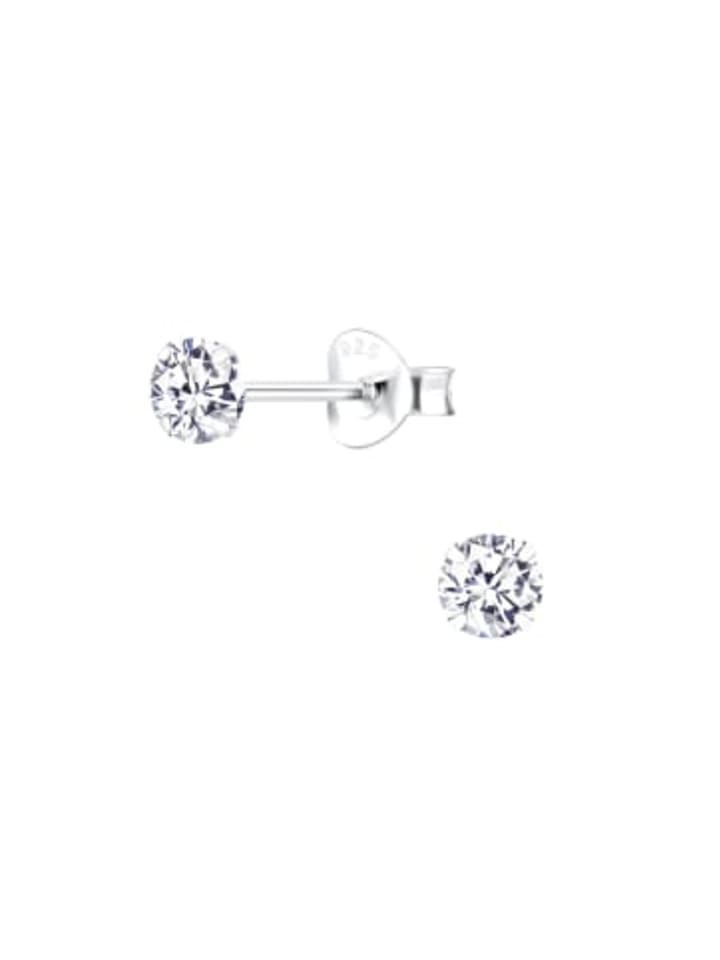 

Alexander York Серьги-гвоздики с круглым цирконием 3 мм в серебре 925 пробы, комплект из 2 штук