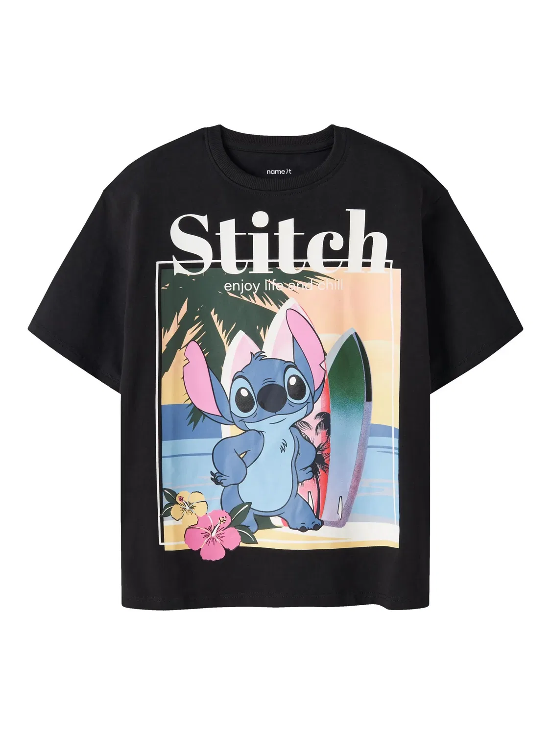 Футболка с принтом Stitch Name it, черный