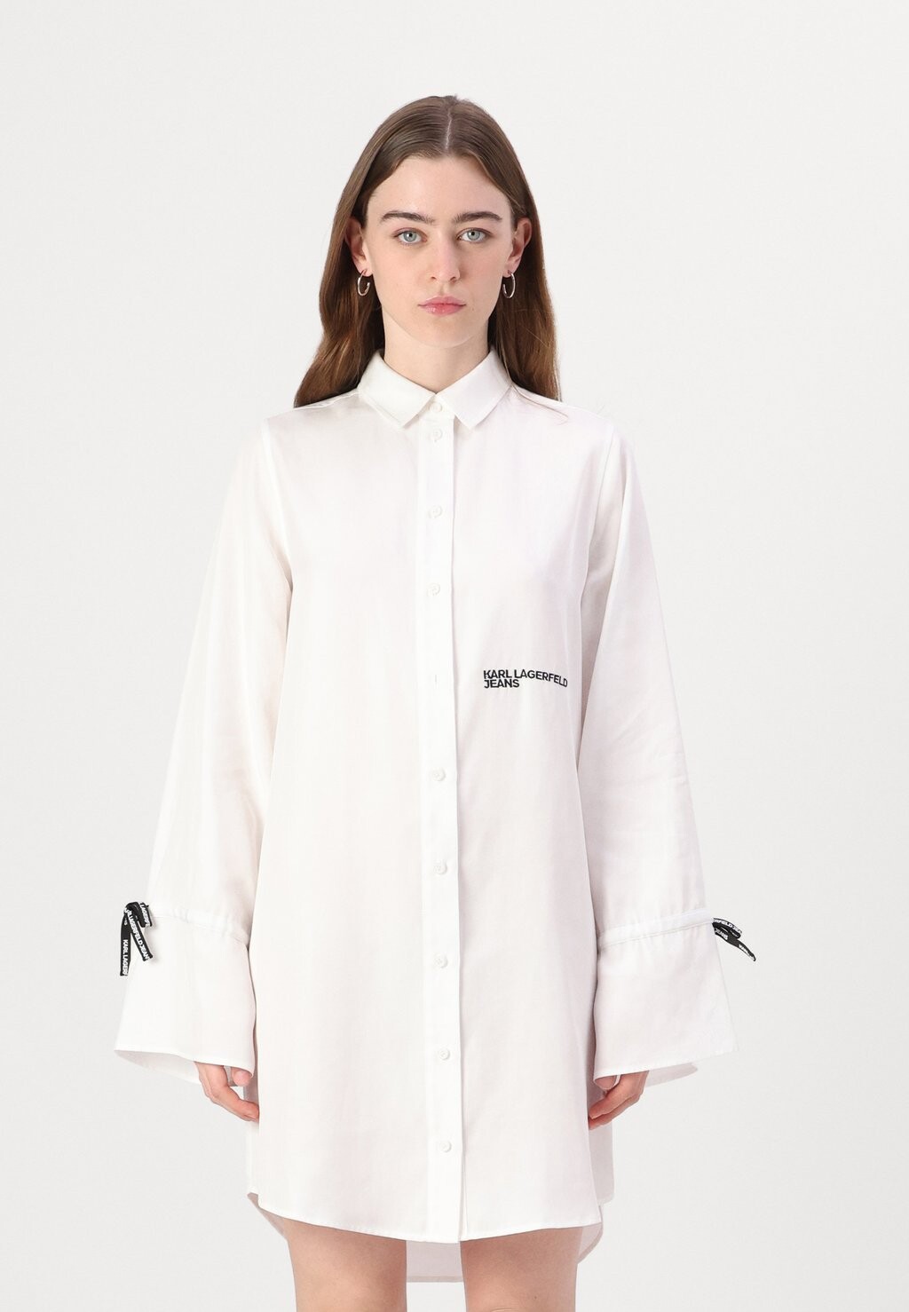 

Платье-рубашка TIED SLEEVE DRESS Karl Lagerfeld Jeans, белый