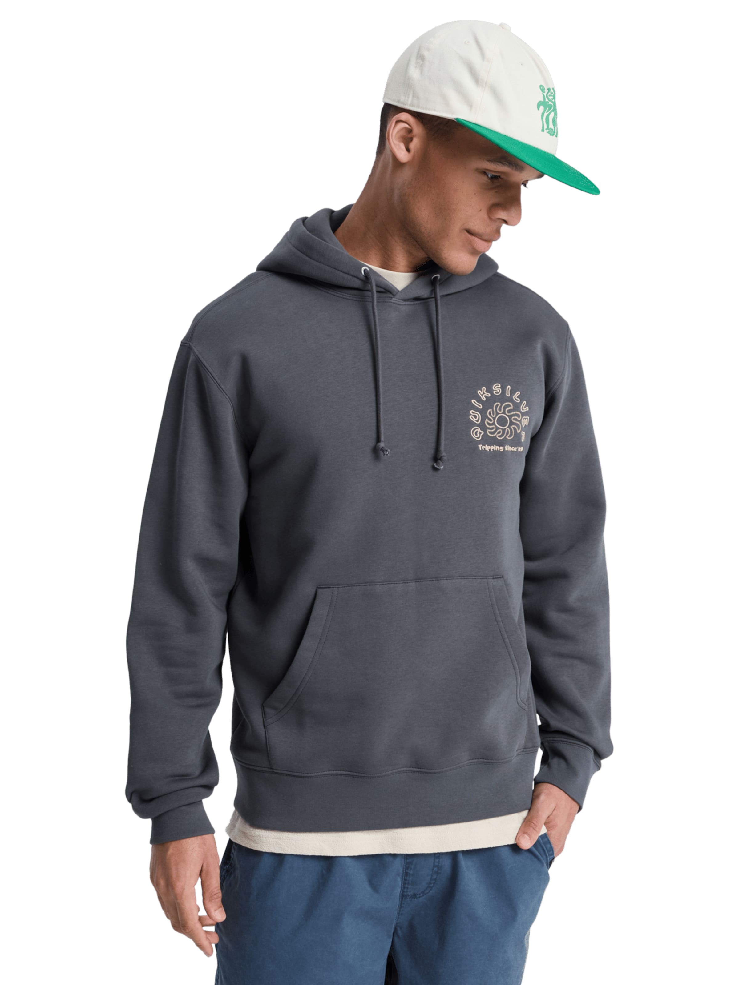 

QUIKSILVER Спортивный свитшот 'Salt Water' в темно-сером цвете