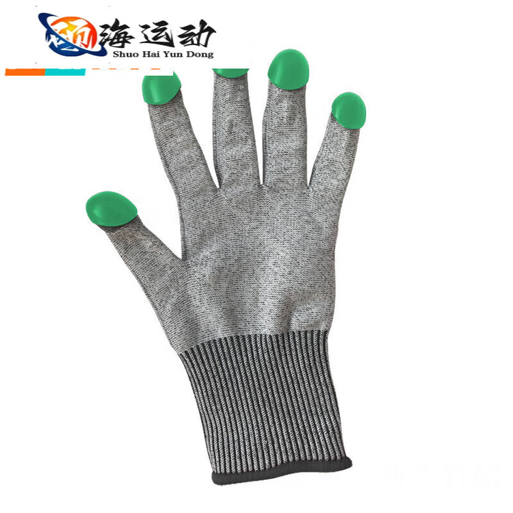 

He Jiagong ZKHE5 Level Anti-Cutting перчатки для шорт-трека, усиленные стальной проволокой, зеленые, XXS