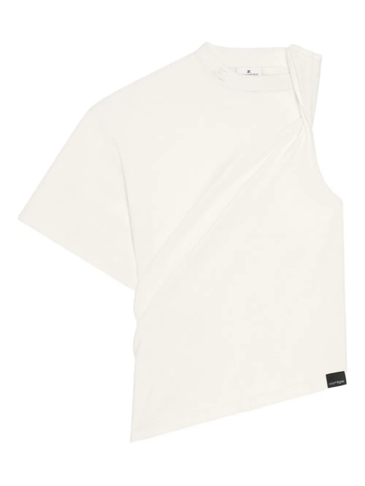 

Courrèges футболка асимметричного кроя, белый
