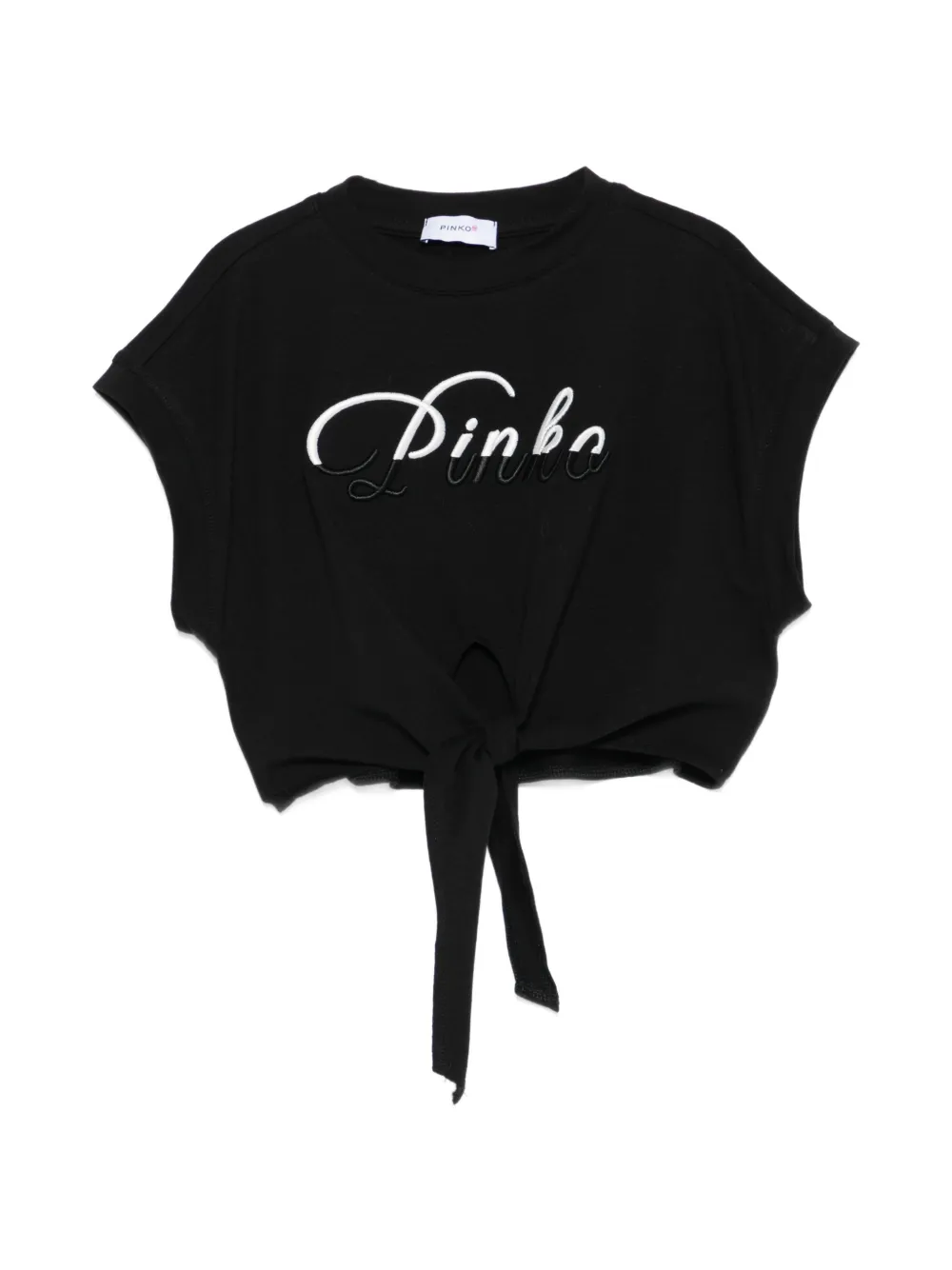 

Футболка с завязкой спереди Pinko Kids, черный