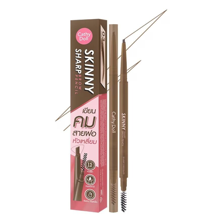 

Cathy Doll Карандаш для бровей Skinny Sharp 0,06 г 03 Светлый шоколад, Light Chocolate