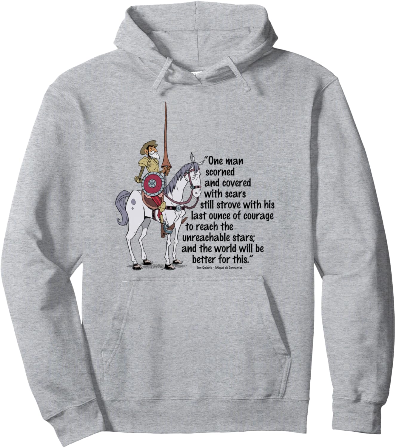 

Достигните недосягаемых звезд. Лучший мир. Цитаты Дон Кихота. Толстовка Utopia Sport Don Quixote Shop, серый