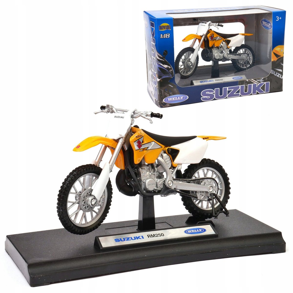 

Модель мотоцикла Welly Suzuki RM250 в масштабе 1:18. HLO