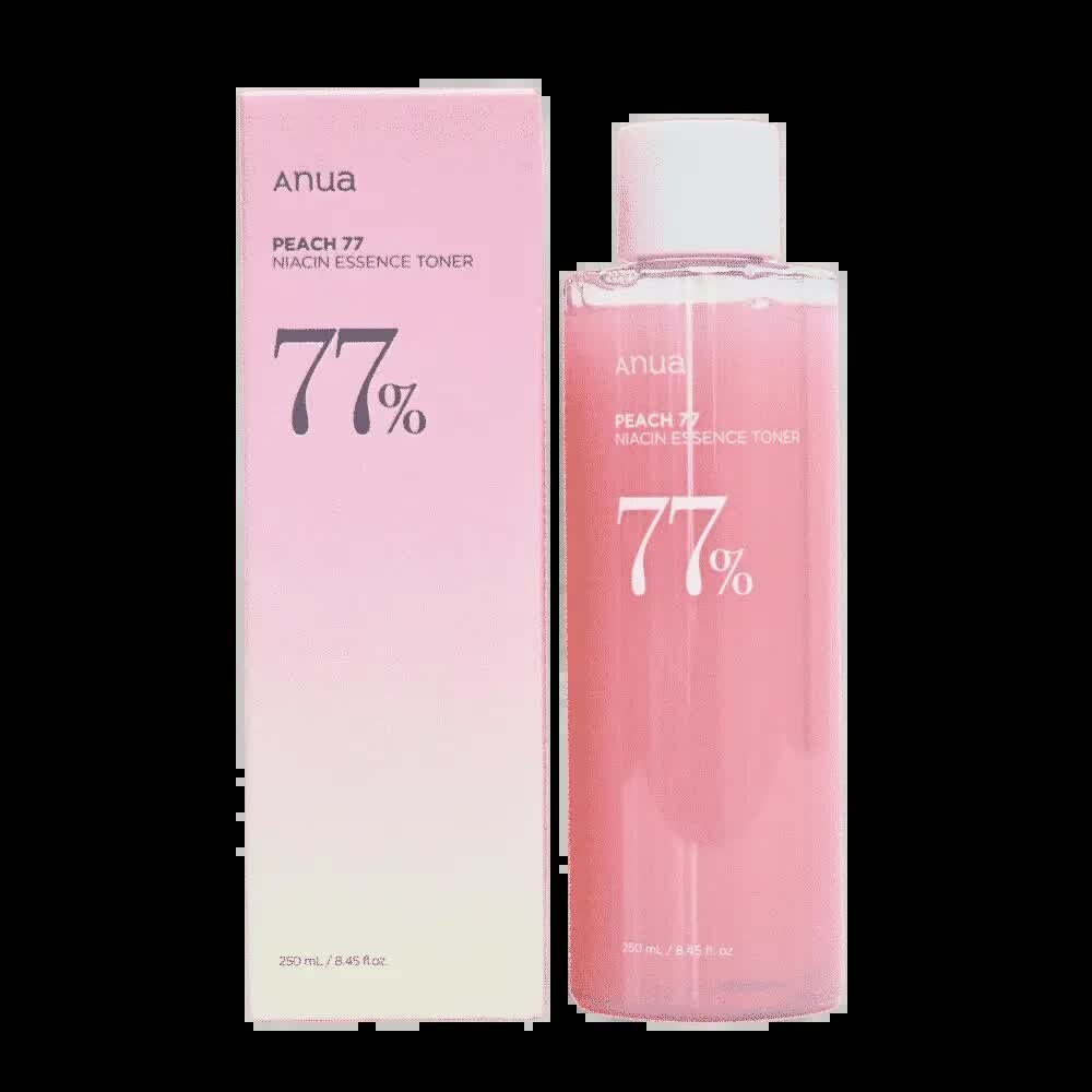

Anua, Peach 77% Niacin Essence Toner - Увлажняющий тонер-эссенция с 77% экстрактом персика, 250мл