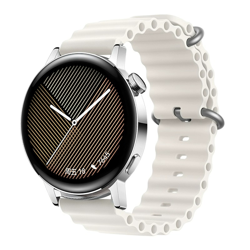 

Biaodaige Часы Strap Huawei Compatibility Silicone Material, White