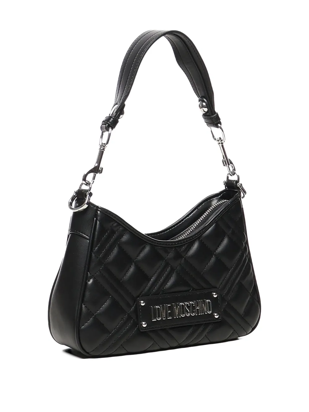 

Стеганая сумка на плечо с логотипом Love Moschino, черный