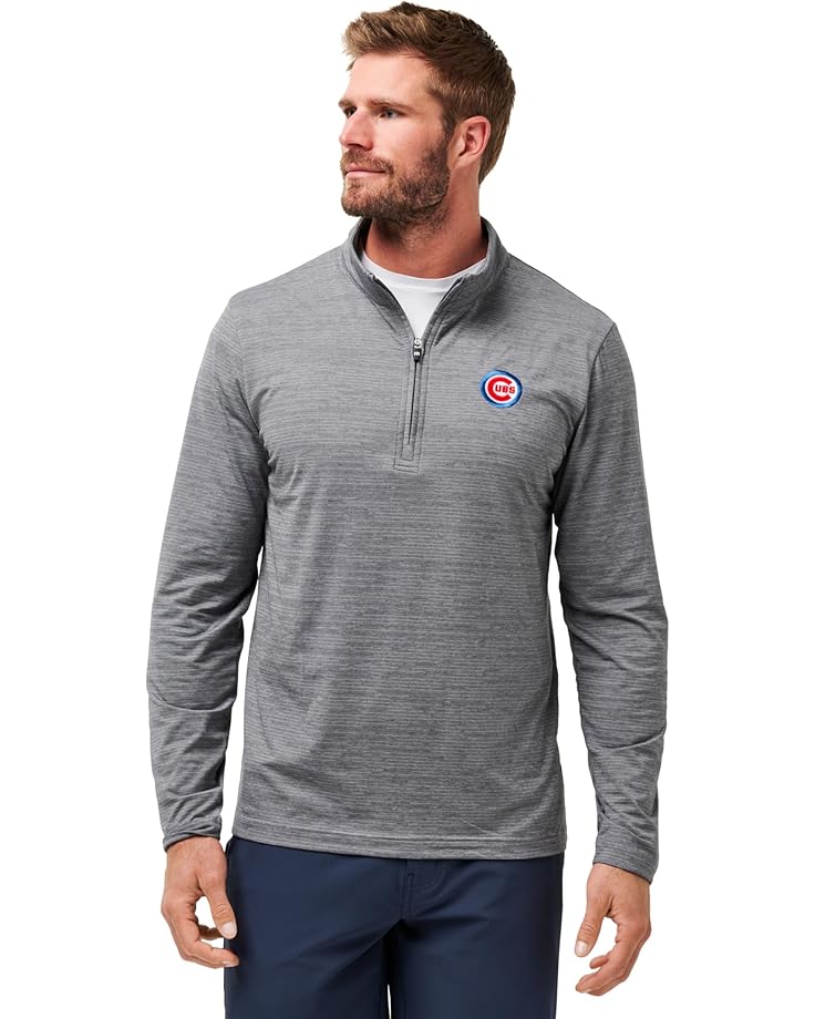 

Толстовка TravisMathew Chicago Cubs The Heater 1/4 Zip, цвет Sleet/Quiet Shade