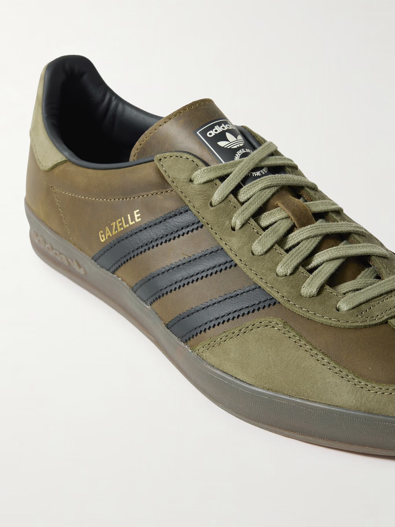 

Кроссовки Gazelle Indoor из кожи с замшевой отделкой ADIDAS ORIGINALS, зеленый