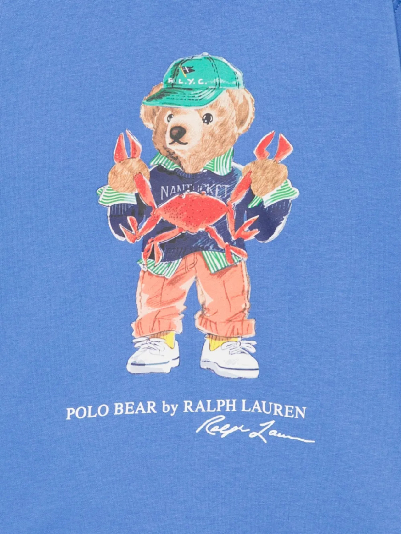POLO RALPH LAUREN KIDS худи Polo Bear, синий — фото 3