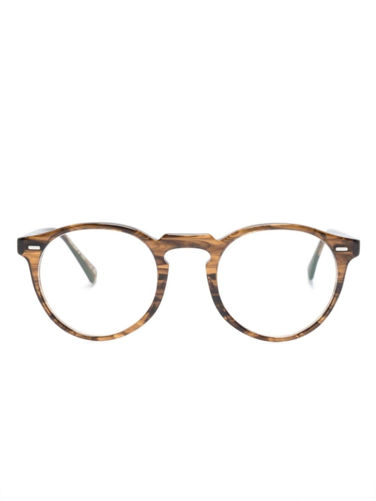 

Oliver Peoples очки в круглой оправе, коричневый