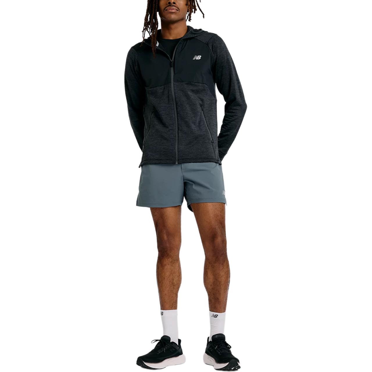 

New Balance Толстовка с капюшоном Heat Grid, мужская, черная