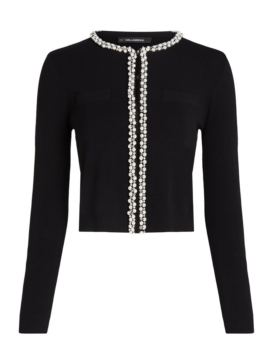 

Вязаный кардиган Karl Lagerfeld Knit Cardigan Essential Pearl, черный