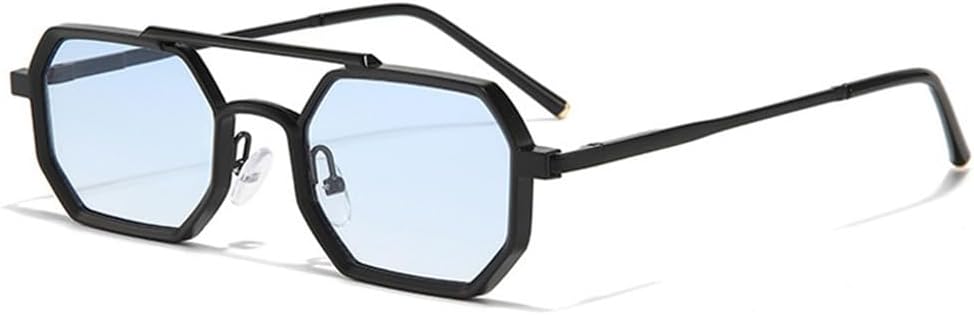 

Солнцезащитные очки UV400 с двойной перемычкой и прозрачными градиентными линзами для женщин и мужчин, для бега и занятий спортом на открытом воздухе UYPTK, Black Blue Gradient