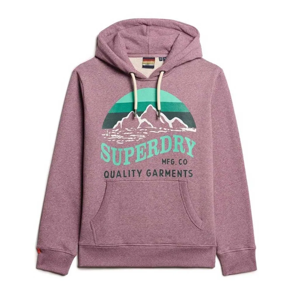 

Худи Superdry Cl Great Outdoors Relaxed, розовый